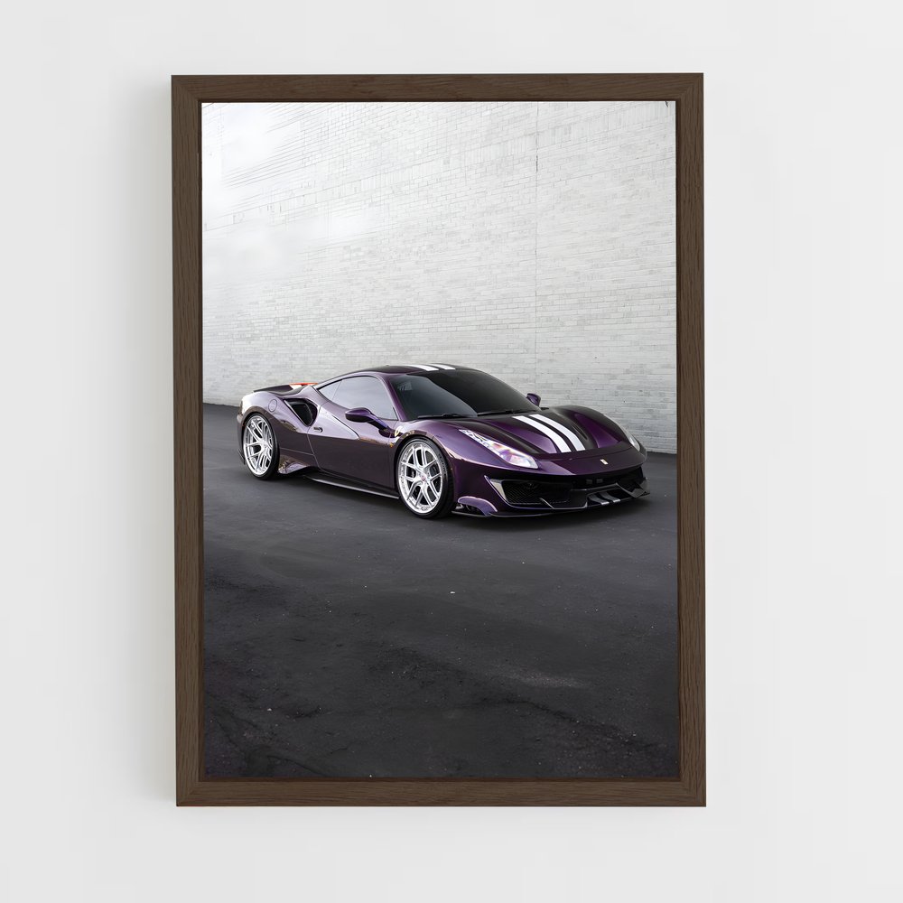 Poster Voiture Violet – affiche Ferrari (vue 5)